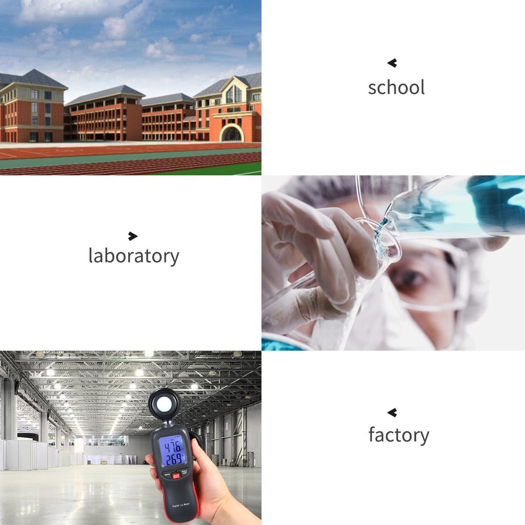 Digital Lux Meter LCD Display Handheld Illuminometer Mini Luminometer