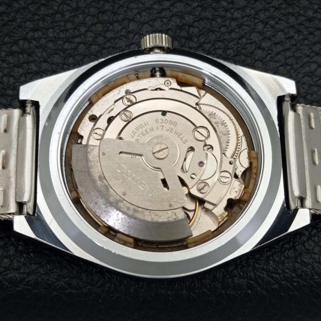 VINTAGE REFURBISHED SEIKO 5 AUTOMATIC 6309A JAPAN MENS BLACK WATCH a440903-4 Sk-a440903