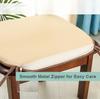 Modern Style Solid Color Cotton Linen Chair Cushion with Ties for Dining Chairs Kitchen Dining Chair Pad Cojines Decorativos