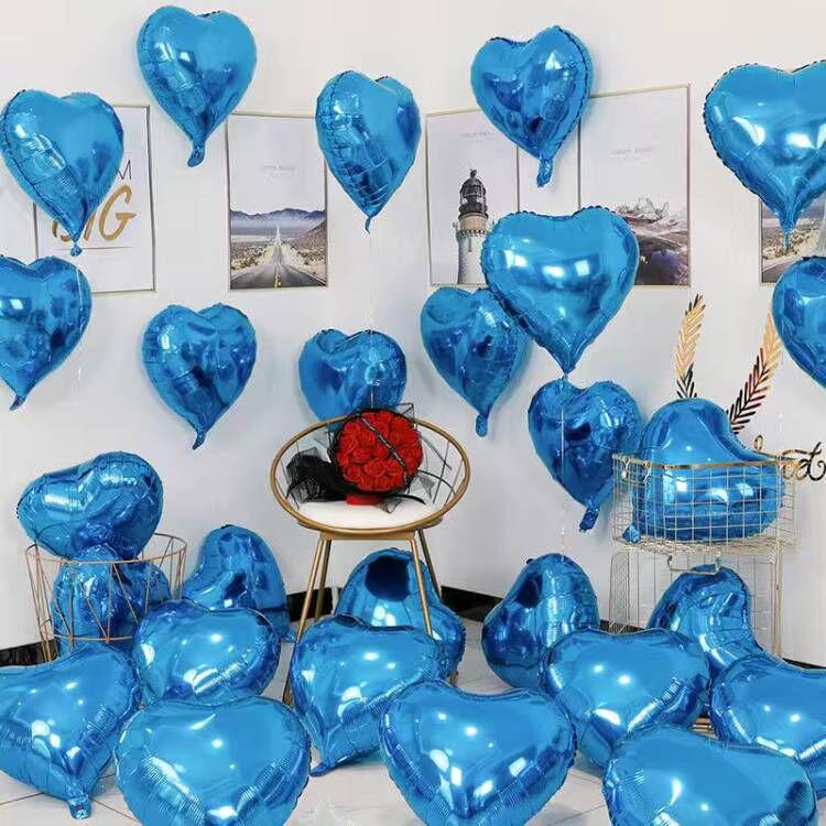 Heart-Shaped Foil Balloons for Birthday, Wedding, or Engagement Decor