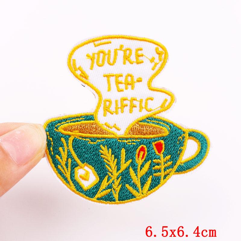 Positive Energy Letter Patch Cartoon Inspirational Quotes Embroidered Patches Iron On Patches For Jeans Jackets Sew Patch DIY