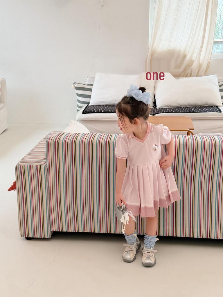 New Summer Style V-Neck Dress Polo Skirt for Girls - Available In Large & Small (Style 210280)