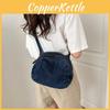 Trendy Blue Denim Shoulder Bag For Women Street Fashion Casual Square Handbag