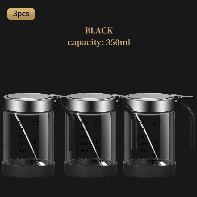 1pc Spices Glass Seasoning Jar with Spoon Sugar Bowl Salt Shaker Seasoning Container Kitchen Supplies Storage Set Spice Boxes