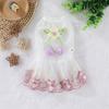 Breathable 3D Flower Pet Dress Lightweight Dog Princess Dress Puppy Summer Clothing  Outdoor