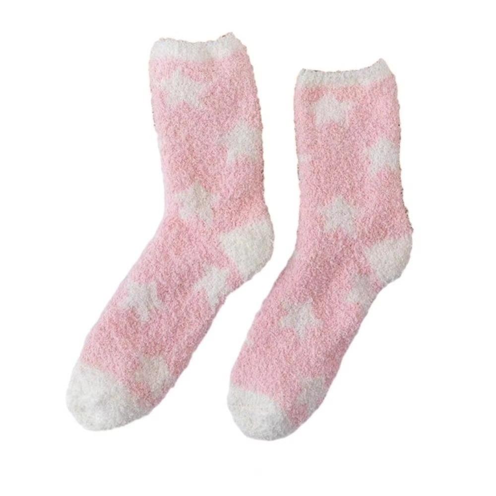 Breathable Coral Fleece Socks Thickened Middle Tube Socks New Floor Socks for Women