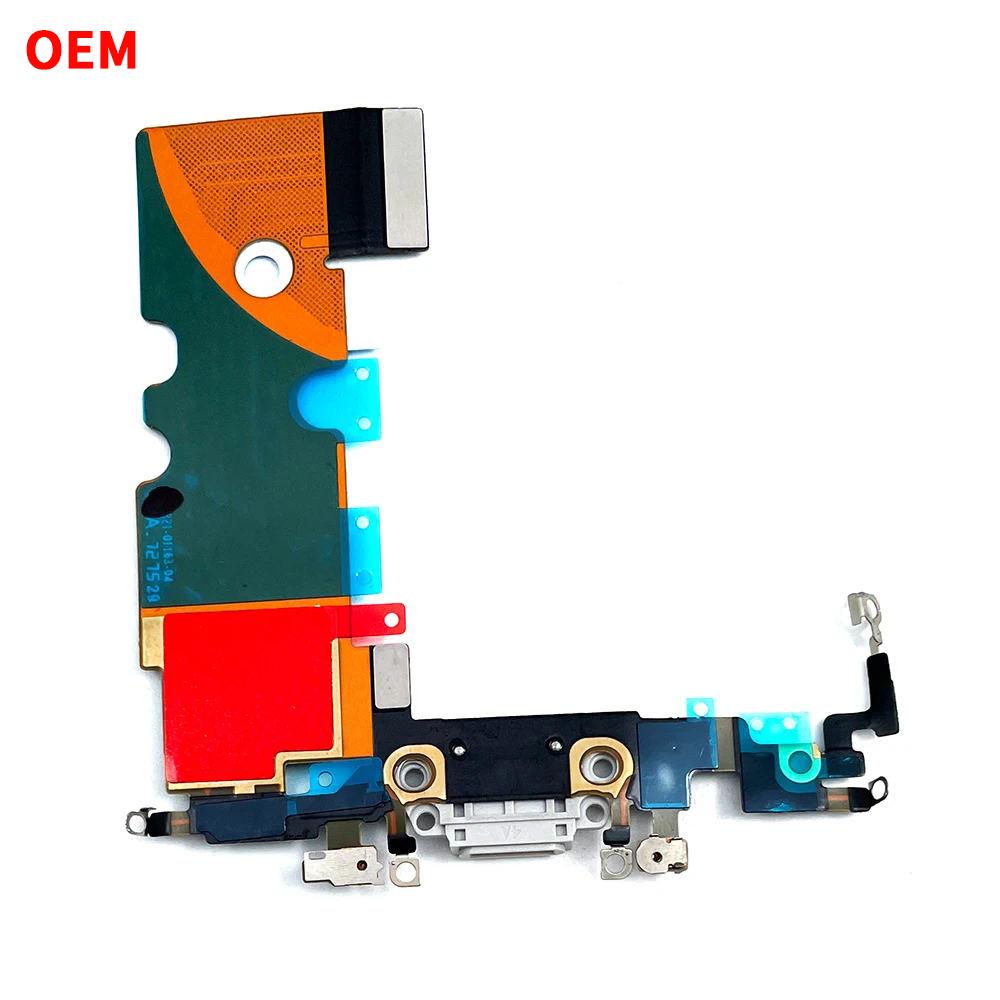 For Iphone 8 / 8 Plus USB Port Connector Board Dock Charging Flex Cable With Mic Microphone