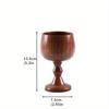 Handmade natural wooden classical wine glasses Eco-friendly round wine and tea cup Solid wood goblet Beverage utensils