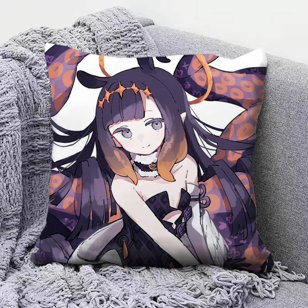Ninomae Ina Hololive VTuber  Pillow Covers Home Sofa Cushion Covers and Aecorative Custom