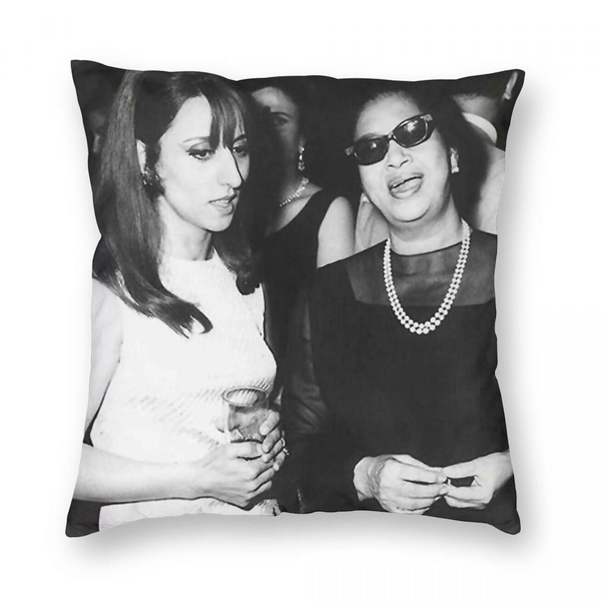 

Fairouz And Umm Kulthum Square Pillowcase Polyester Linen Velvet Pattern Zip Decor Sofa Cushion Cover Wholesale 18 30x30cm