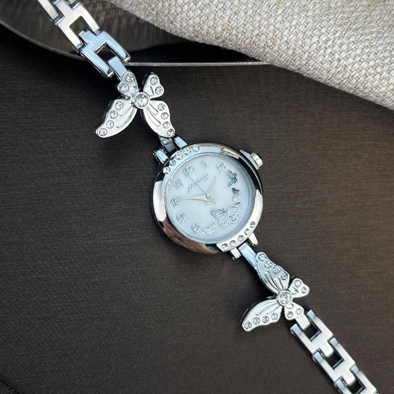 Butterfly Diamond Delicate Small Bracelet Watch Creative Digital Ladies Quartz Watch