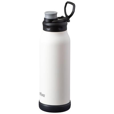 Atlas Activa 1 Liter Water Direct Vacuum Sports Large with Bottle, Drink, Insulated, Bottle, Lightweight, Capacity, Portable, Handle, White,