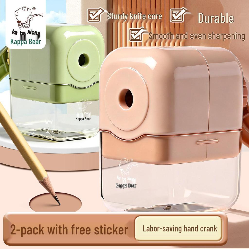 Kaba Bear 2026 Hand-Crank Pencil Sharpener: Durable, Labor-Saving, High-Quality for Students
