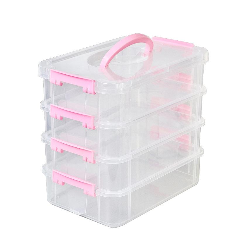 6pcs Large Capacity Clear Pencil Boxes - Durable Plastic Organizer for Art Supplies, Office & Drawing Tools Office Supplies