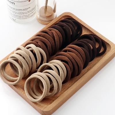 100 pezzi di elastici per capelli naturali ad alta elasticità, senza cuciture e non dannosi, semplici e versatili, ideali come fascia per capelli in gomma.