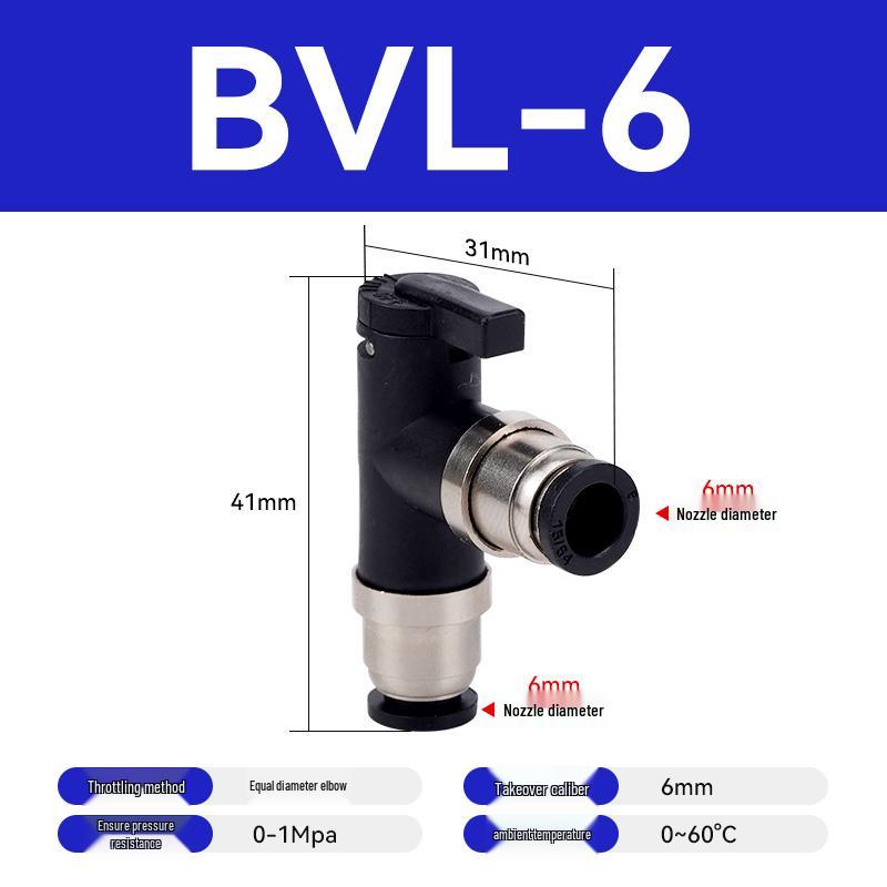 Micro Mini Ball Valve, Single Handle Pneumatic Switch, Manual Tube Air Control Valve