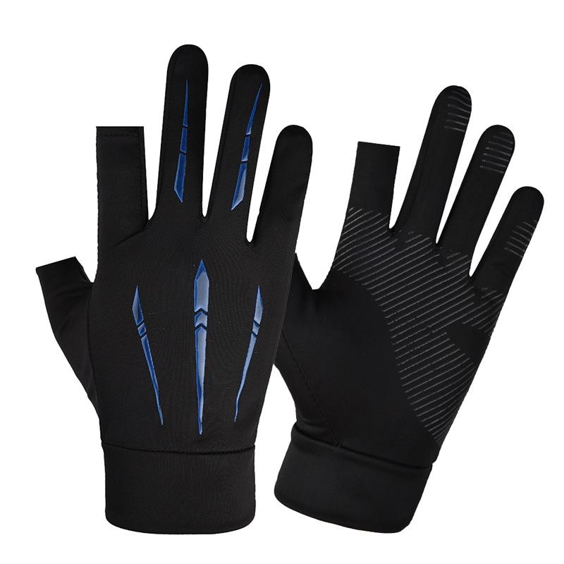 

Весенние и летние перчатки Ice Silk для защиты от солнца для женщин, для рыбалки, дышащие, высокоэластичные перчатки, для езды на велосипеде и вождения на открытом воздухе, перчатки с двумя пальцами average size