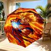 DRAGON BALL Print Automatic Open Close Umbrella, Portable Foldable Umbrella, for Outdoor Commute Camping Trip, Ideal Birthday Gift