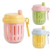 Fruit Salad Cup with Fork Leak Proof Airtight Container Double