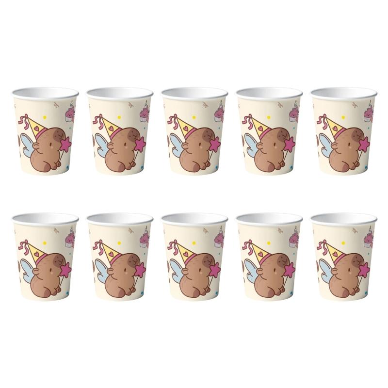 10Pcs Animal Cutlery Party Tableware Set Disposable Paper Plates Cups Fork OR Spoon for Kids Birthday Baby Showers