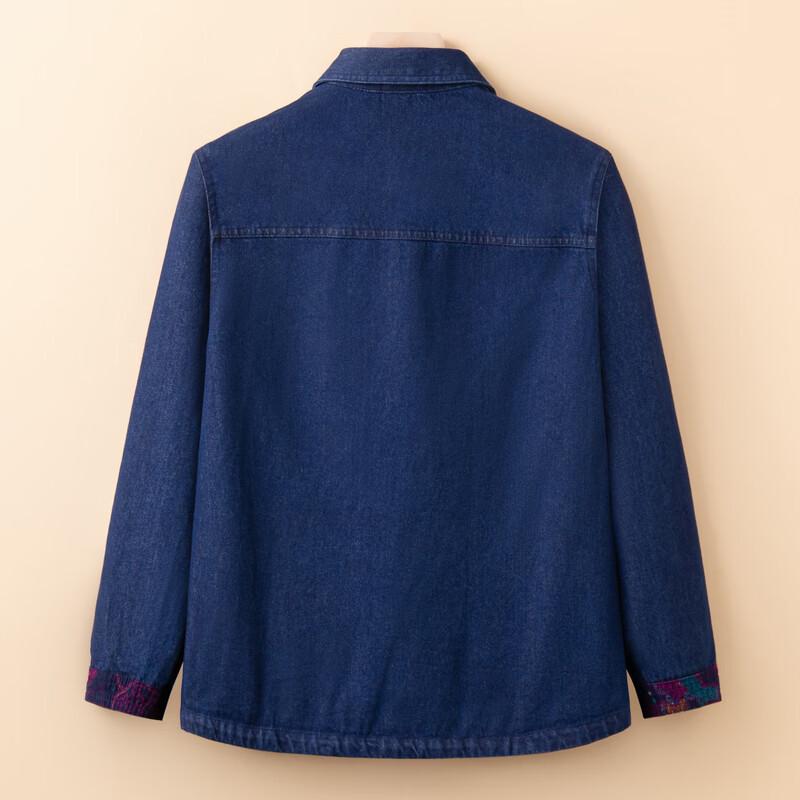 YUZHAOLIN Women's Denim Style 100% Cotton Long-Sleeve Shirt