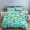 Colorful Paw Print Gift Set Soft Comfortable Duvet Cover Bedding Set Included 1*Duvet Cover & 2*Pillowcases, Gift