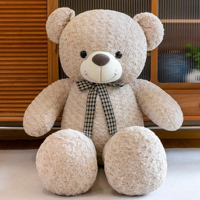 

Rose velvet teddy bear bow tie dressing large cute cute creative plush doll doll children s girlfriend gift 70cm/1kg