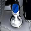 Couvercle de bouton de démarrage par poussée de voiture en métal Améliorations intérieures de voiture Capuchon de décoration de bouton de démarrage de volant chrome haute brillance