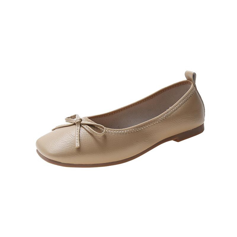 Large size single shoes women's 41 to 43 French soft-soled Doudou shoes flat-soled gentle evening shoes one pedal shallow mouth ladyshoes