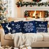 Christmas Snowflake Pillowcase Bedroom Sofa Cushion Cover 100% Polyester Living Room Soft Cushion Pillowcase Home Decor