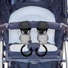 2x Hooks Multi Purpose Adjustable Accessories Degree Rotate for Clothing Organizer Groceries