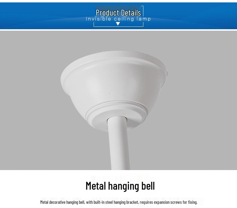 High-End Full Spectrum Ceiling Fan Light with Invisible Blades and All-Copper Motor for Restaurants and Homes