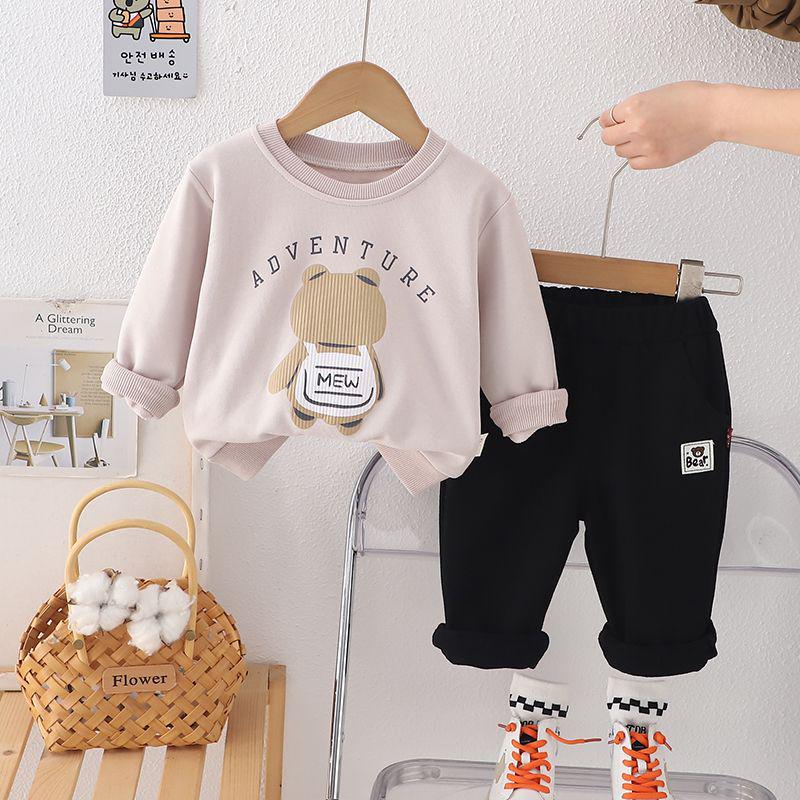 

Boys Winter Fleece-Lined Quilted Cotton-Padded Two-Piece Set - Fashionable and Thickened for Autumn/Winter 2025. 120