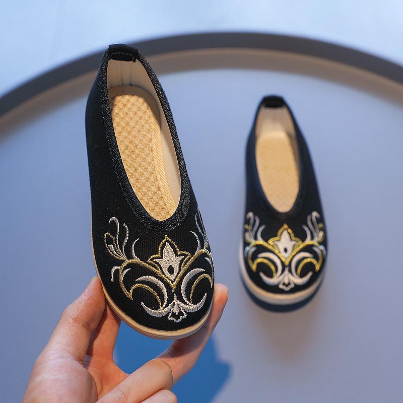 

Обувь для мальчиков. Детские повседневные мокасины. Обувь из тканой ткани ручной работы. Китайская традиционная вышитая обувь. Этническая обувь для подростков 25-40 лет. 25 чёрный