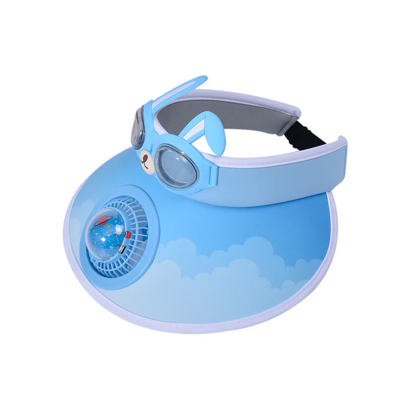 Kids Cartoon Sun Visor Hat with Fan