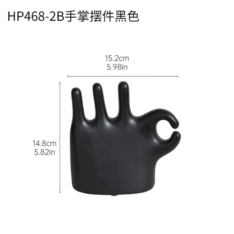 

Minimalist Ceramic Hand Jewelry Display Stand for Rings, Earrings and Bracelets,Ceramic Hand Shaped Jewelry Holder,Home Ornament чорний
