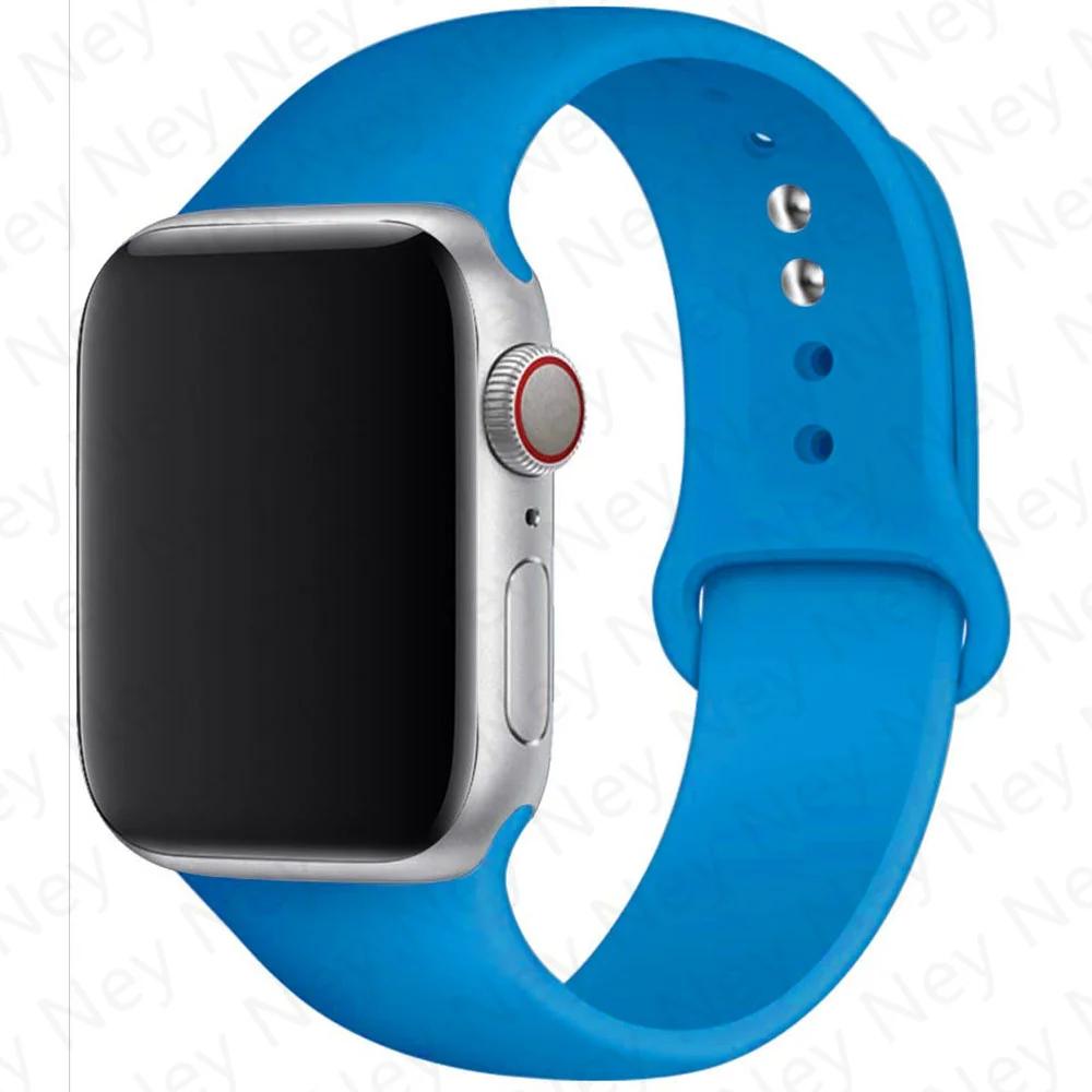 Silikonový řemínek pro Apple Watch 44mm 40mm 49mm 45mm 41mm 38mm 42mm Correa Belt Bracelet pro Apple Watch Series 9 8 7 6 5 3 SE Ultra 2