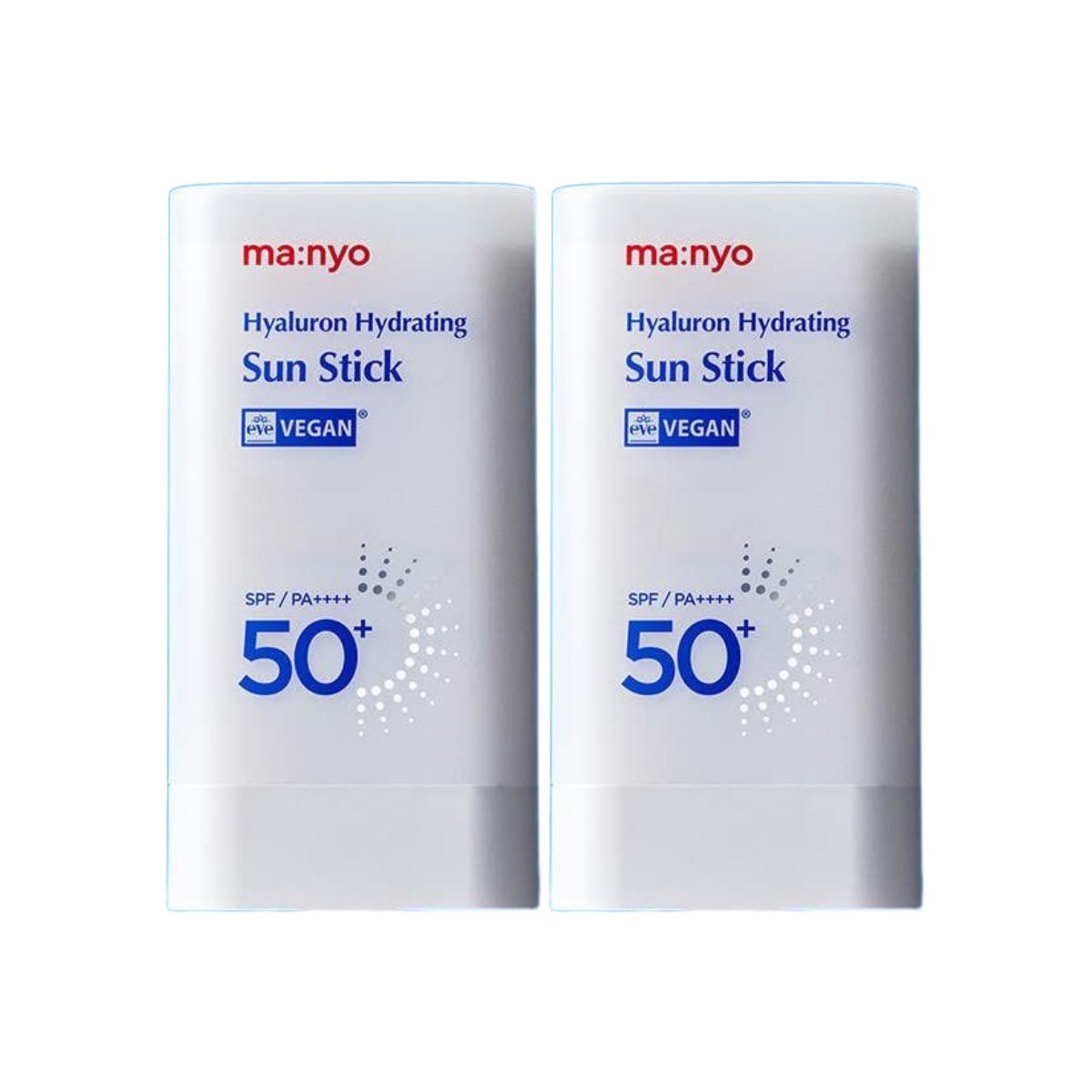 ma:nyo Hyaluron Hydrating Sunstick SPF50+ PA++++ Daily Moisture Sun Protection 18g Dual Pack
