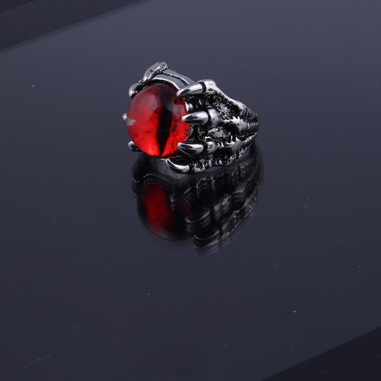 Retro Creativity Individuality Sauron s Eye Ring The Eye Of The Devil Ring Decorative Gifts Simple красный