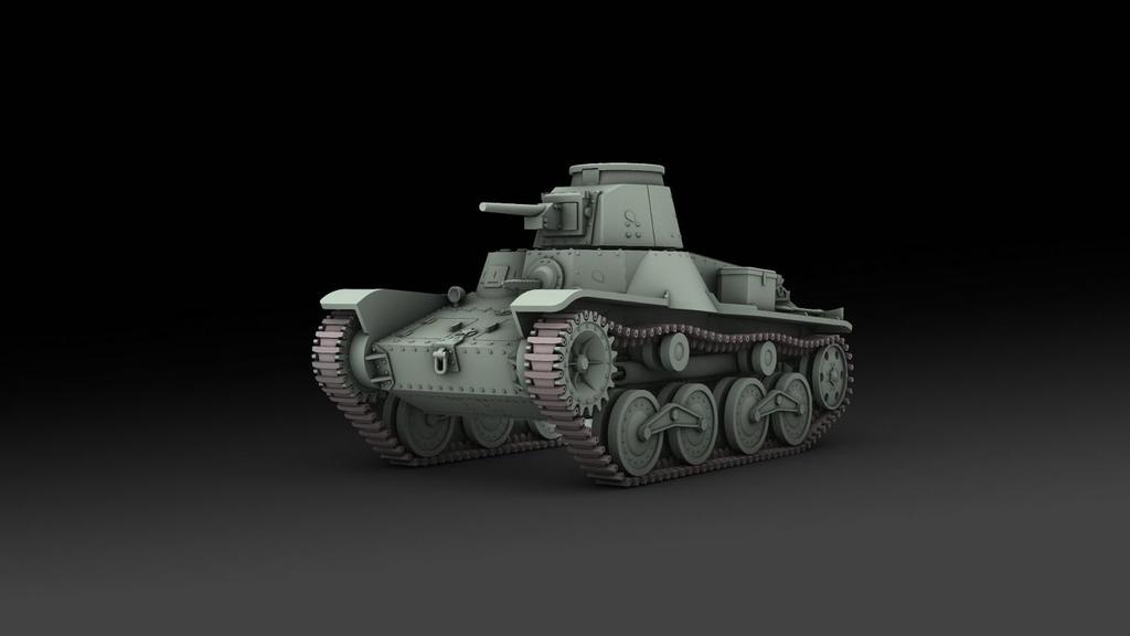 IBG 1/72 Japanese Type 89 Medium Tank (Late Model) + Type 95 Light Tank (Ha-Go) with Cart Plastic Model Kit PB72042 (Tank)