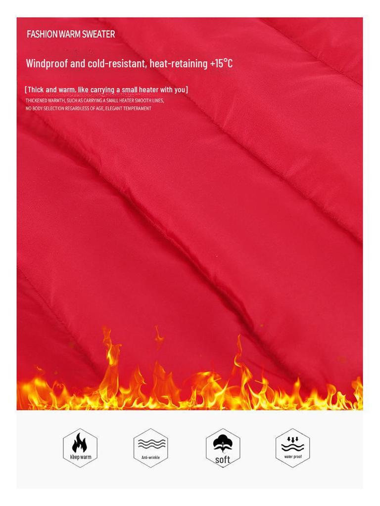 Damen Einfarbig Stehkragen Daunenweste - Herbst/Winter Übergröße, Lockere Passform, Ärmellose Jacke für Mütter mittleren Alters