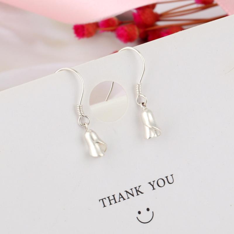 Korean Copper Earrings Fashion Retro Accessories Frosted Flower Earrings Gift Accessories