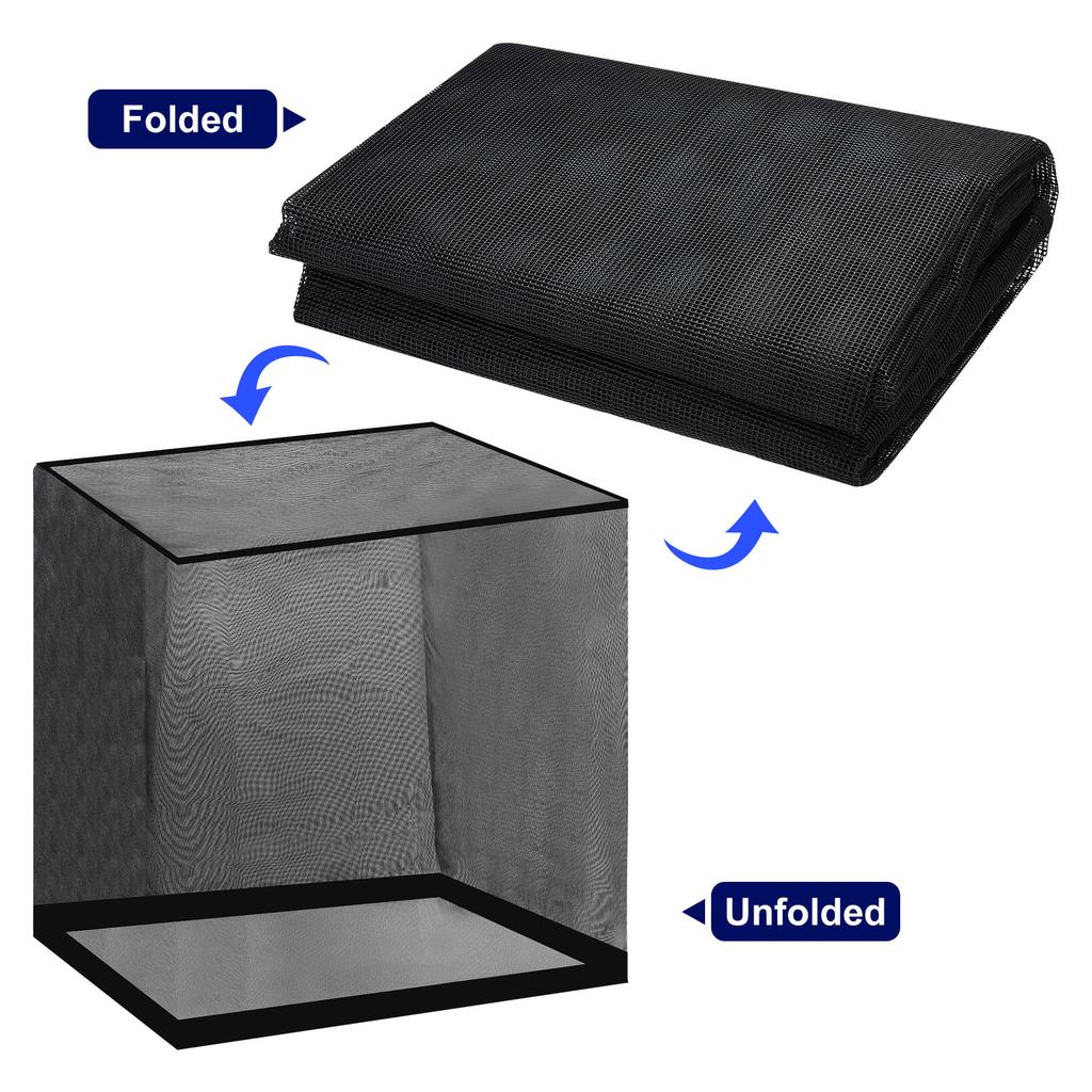 Air Conditioner Cover All Seasons Air Conditioning Cover Mesh Outdoor AC Unit Covers for Outside Units Protect from Leaves Black