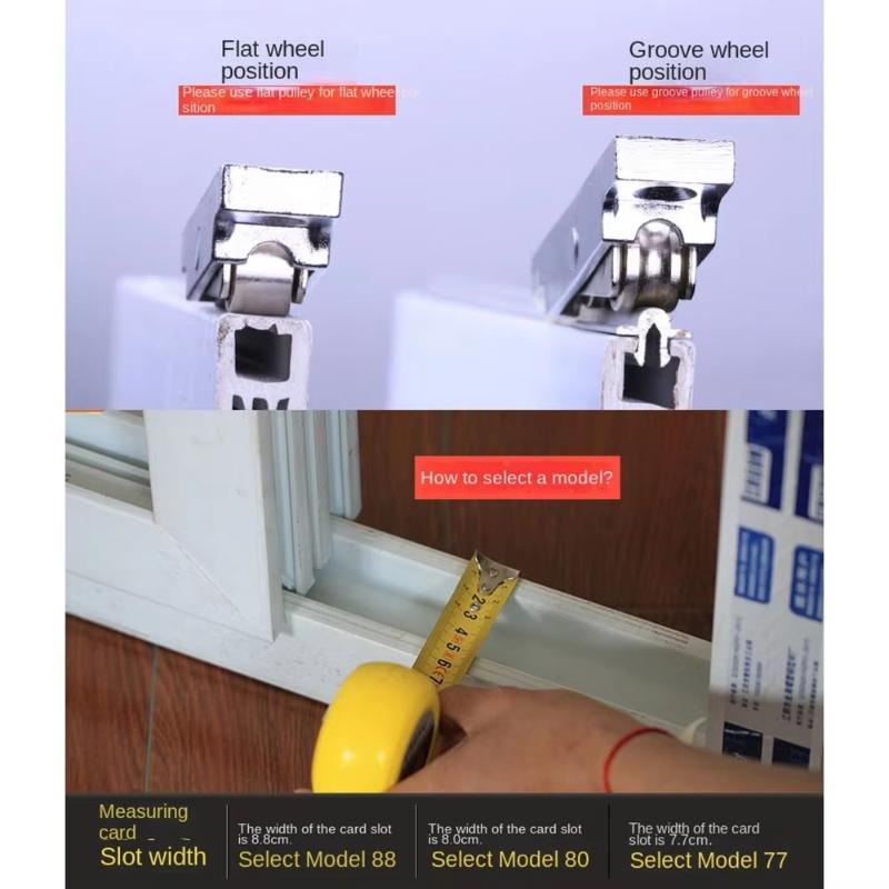 Sliding Door Window Roller Long Service Life Silent Double Wheel Pulley for Wardrobe Patio Balcony Home Furniture Repair Parts