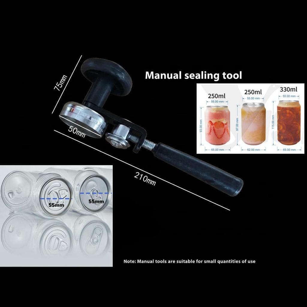 Manual Can Sealer Stainless Steel Practical Premium Easy To Use Food Preservation Leakproof