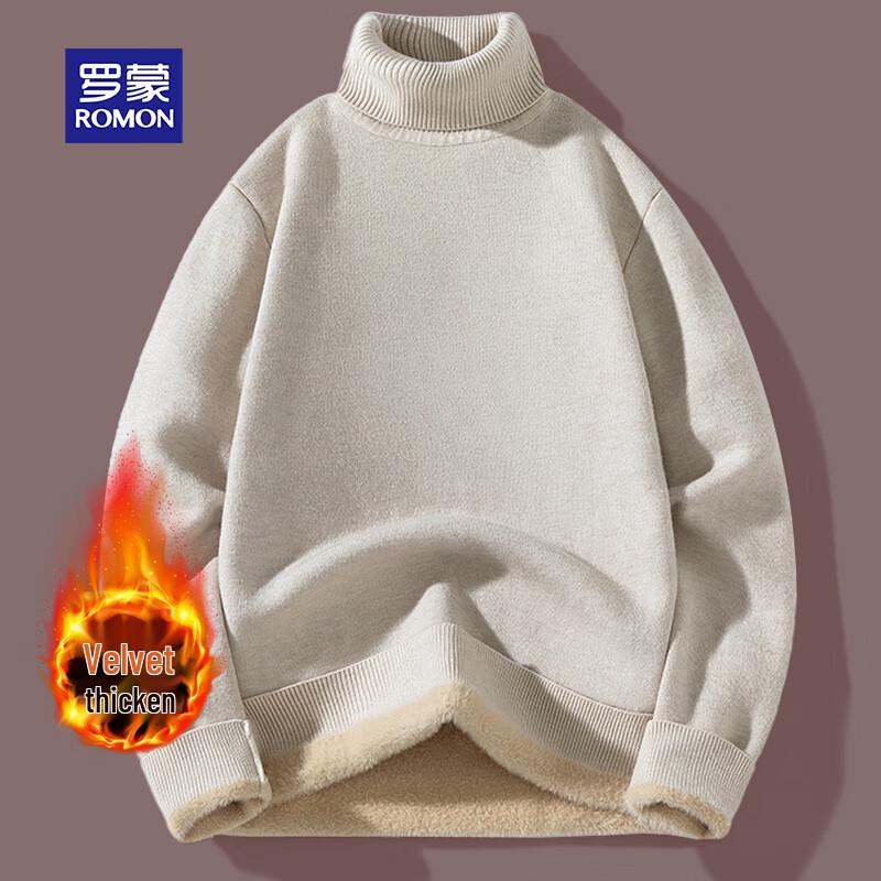 ROMON Men's Turtleneck Knit Sweater