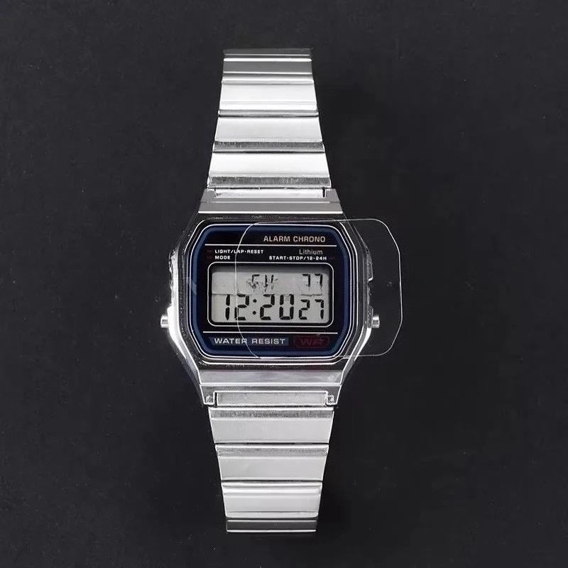 2Pcs Smartwatch Screen Protector For Casio Men Classic F91W-1 A158W DW5600/5610 HD Clear Anti-Scratch Waterproof Full Protectors