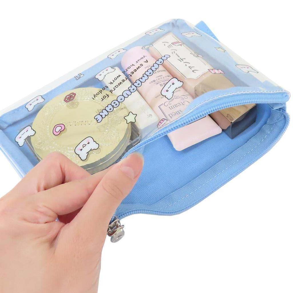 Marimo Craft Sanrio Hanamaru Obake Pastel POP Series Flat W200 x H140 x D10mm Pouch, Blue, (SRTZ-310)