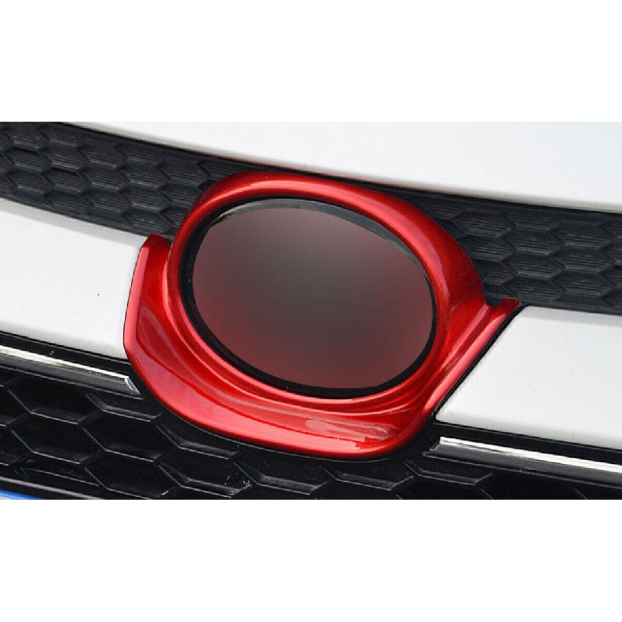 For Toyota Corolla 2020-24 Gloss Red Front Mesh Grill Emblem Badge Frame Trim 1P