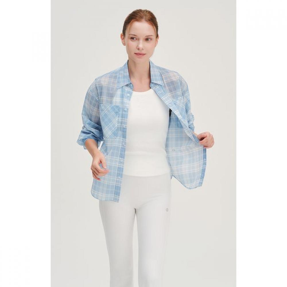 Huit [26ss] Ultra Lightweight Sheer Check Shirt Htwsu6j04t